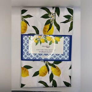 Lemon Tablecloth - Yellow and Green
